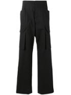 Rick Owens Tailored Cargo Pants, Men's, Size: 50, Black, Cotton
