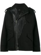 Haider Ackermann Military Jacket With Leather Accents - Black