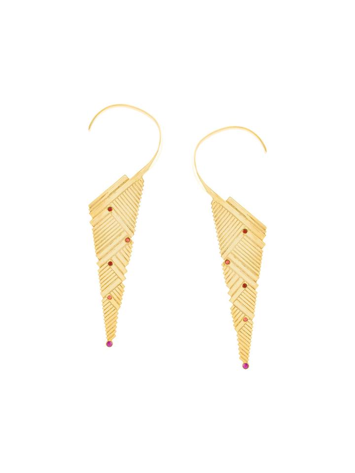 Charlotte Valkeniers Nebula Hook Earrings - Metallic