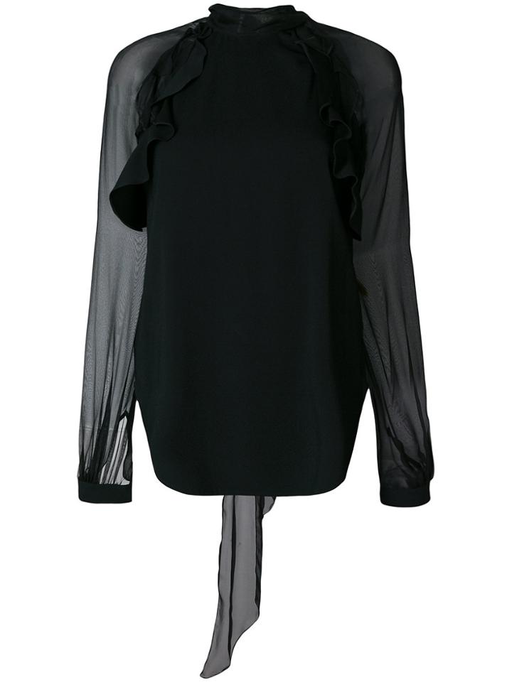 Dsquared2 Ruffle Trim Blouse - Black