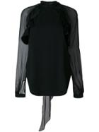 Dsquared2 Ruffle Trim Blouse - Black