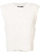 Derek Lam Cropped Knit Vest - White