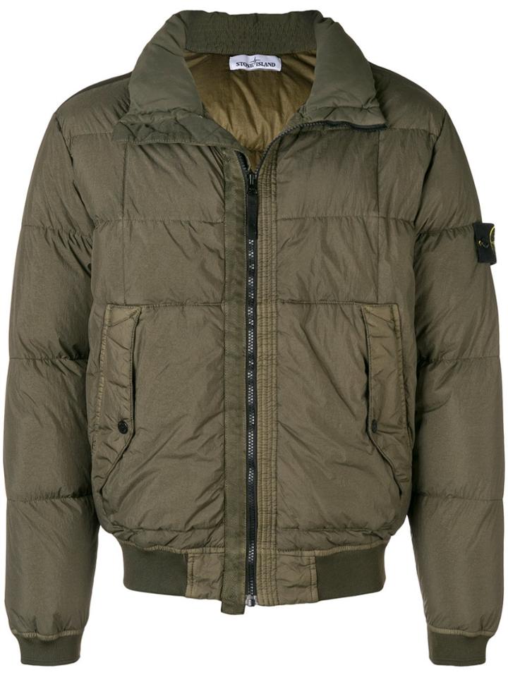 Stone Island Padded Bomber Jacket - Green