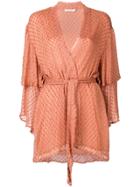 Mes Demoiselles Layered Sleeve Jacket - Brown