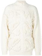 Loewe Cable Sweater - White