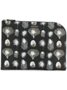 Alexander Mcqueen Half Zip Clutch - Black