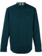 Burberry Plain Shirt, Men's, Size: Large, Green, Cotton/spandex/elastane