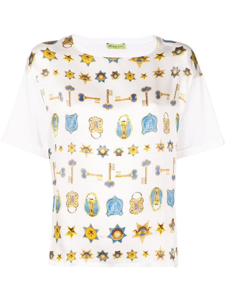 Versace Jeans Key & Padlock Printed T-shirt - White