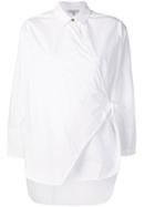 Ganni Side-tied Fitted Shirt - White