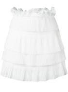 Iro Layered Pleated Skirt, Women's, Size: 38, White, Polyester