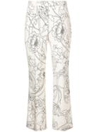 Etro Floral Print Flared Trousers - Neutrals