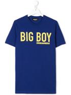 Dsquared2 Kids Teen Big Boy Print T-shirt - Blue
