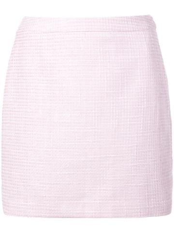 Callipygian Textured Short Skirt - Pink
