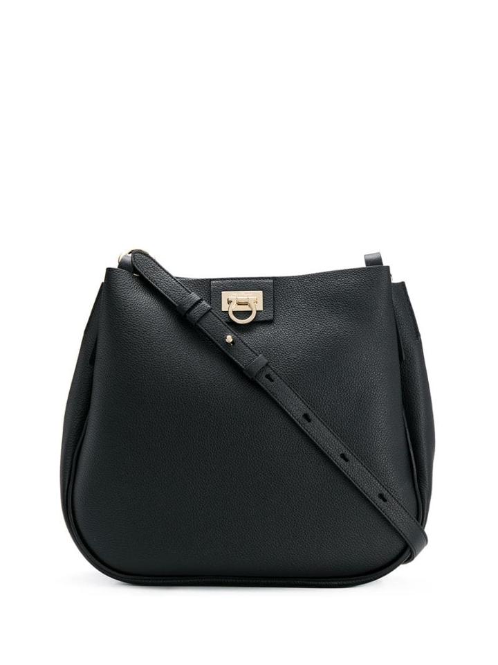 Salvatore Ferragamo Gancini Lock Tote - Black