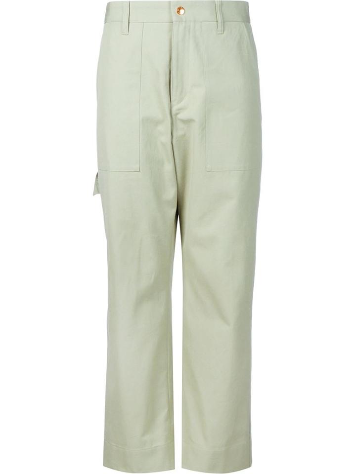 Astraet Patch Pocket Trousers, Women's, Size: 1, Green, Cotton