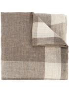 Jac+ Jack Light Checked Scarf - Brown