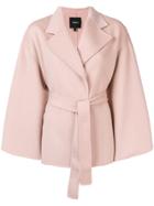 Theory Double-breasted Robe Coat - Pink