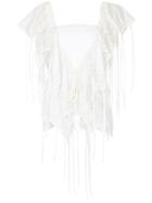 Kitx Asymmetric Fitted Blouse - White