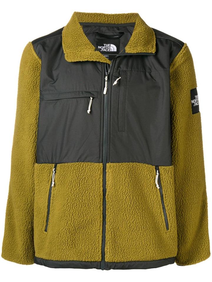 The North Face Panelled Shearling Sports Jacket - Green