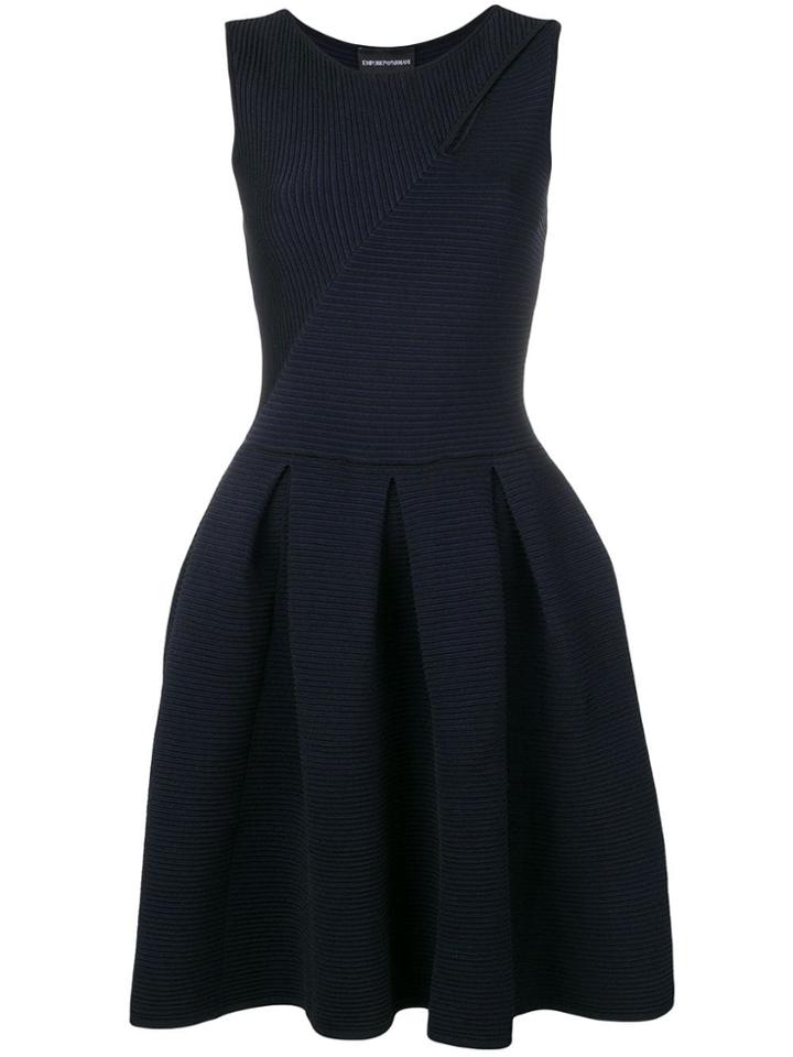 Emporio Armani Short Ribbed Dress - Blue