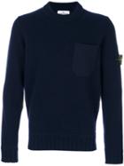 Stone Island - Front Pocket Sweater - Men - Polyamide/wool - Xxl, Blue, Polyamide/wool