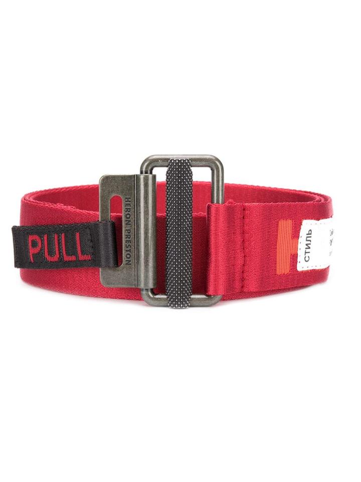 Heron Preston Logo Print Tape Belt - Red