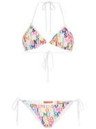 Missoni Logo Print Triangle Bikini - Multicolour