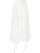 Loewe - High Waist A-line Skirt With Asymmetric Hem - Women - Cotton/polyester - 38, White, Cotton/polyester