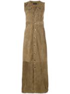 Diesel Black Gold V-neck Long Shirt Dress - Nude & Neutrals
