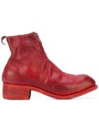 Guidi Zip Front Boots - Red