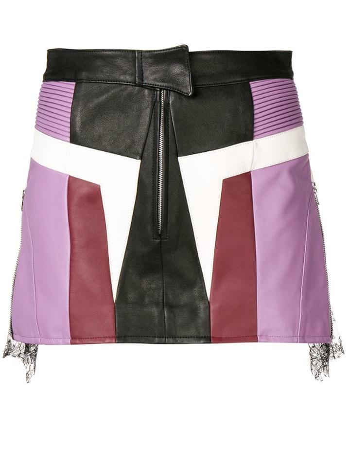Almaz Panelled Mini Skirt - Black