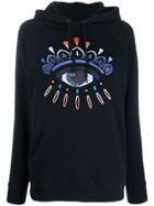 Kenzo Eye Embroidered Hoodie - Black