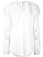 Nina Ricci - Lace Cape Collar Blouse - Women - Viscose - 34, White, Viscose