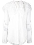 Nina Ricci - Lace Cape Collar Blouse - Women - Viscose - 34, White, Viscose