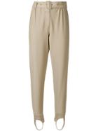 Closed Belted Stirrup Trousers - Nude & Neutrals