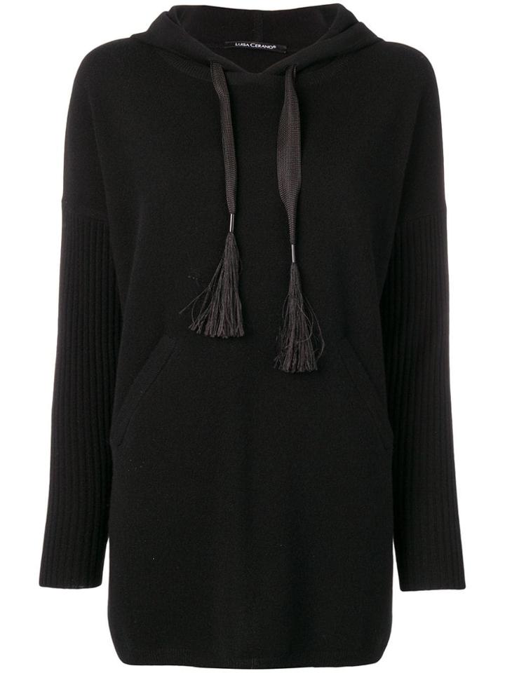 Luisa Cerano Hooded Top - Black