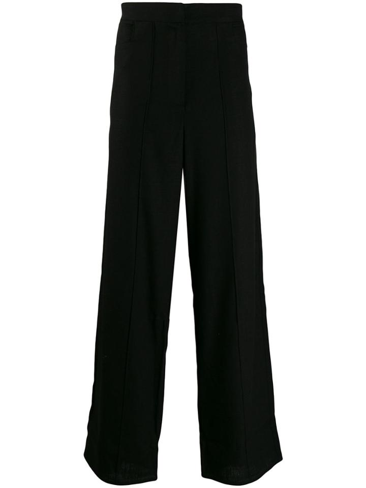 Art School Tailored Wide Leg Trousers - Black