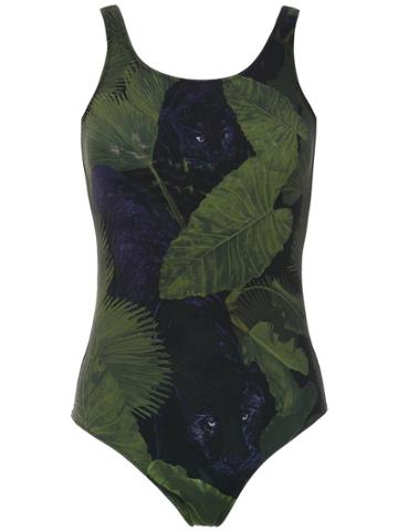 Isolda Printed Swimsuit - Green