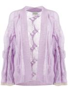 Forte Forte Loose-fit Cable Knit Cardigan - Purple