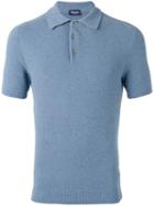Drumohr - Polo Shirt - Men - Cotton/polyamide - 46, Blue, Cotton/polyamide