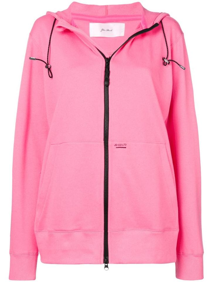 Julien David Zip-front Hoodie - Pink