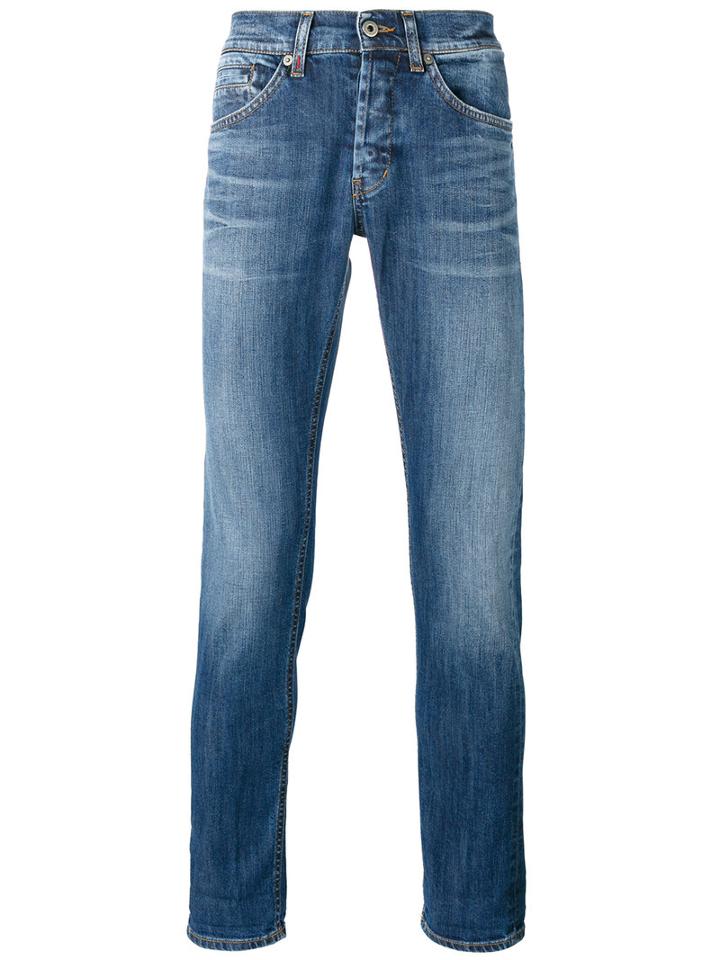 Dondup George Slim-fit Jeans, Men's, Size: 40, Blue, Cotton/spandex/elastane