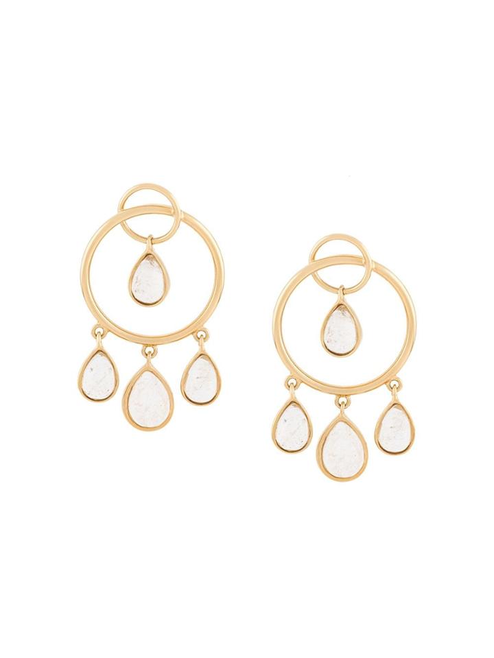Goossens Chandelier Crystal Earrings - Gold