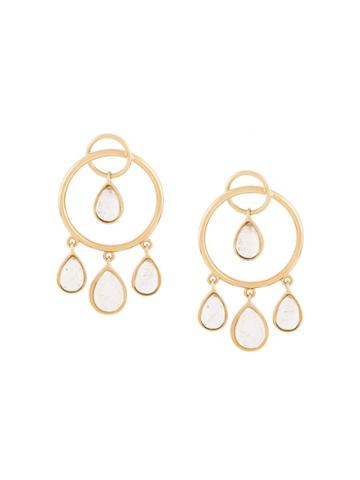 Goossens Chandelier Crystal Earrings - Gold