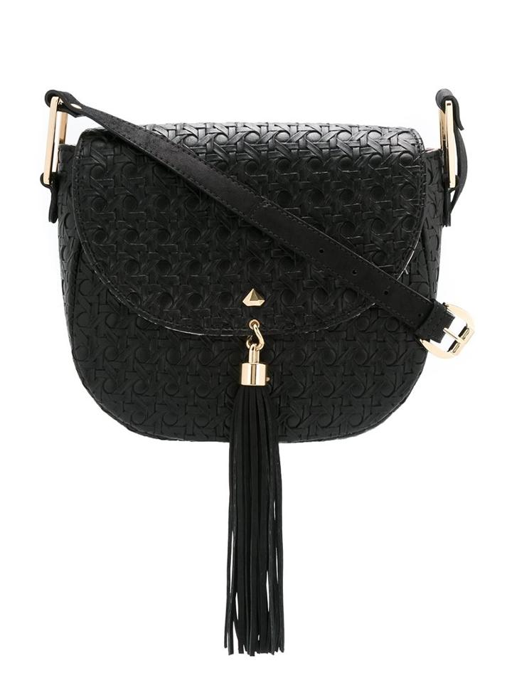 Xaa Tressé Shoulder Bag, Women's, Black, Artificial Leather