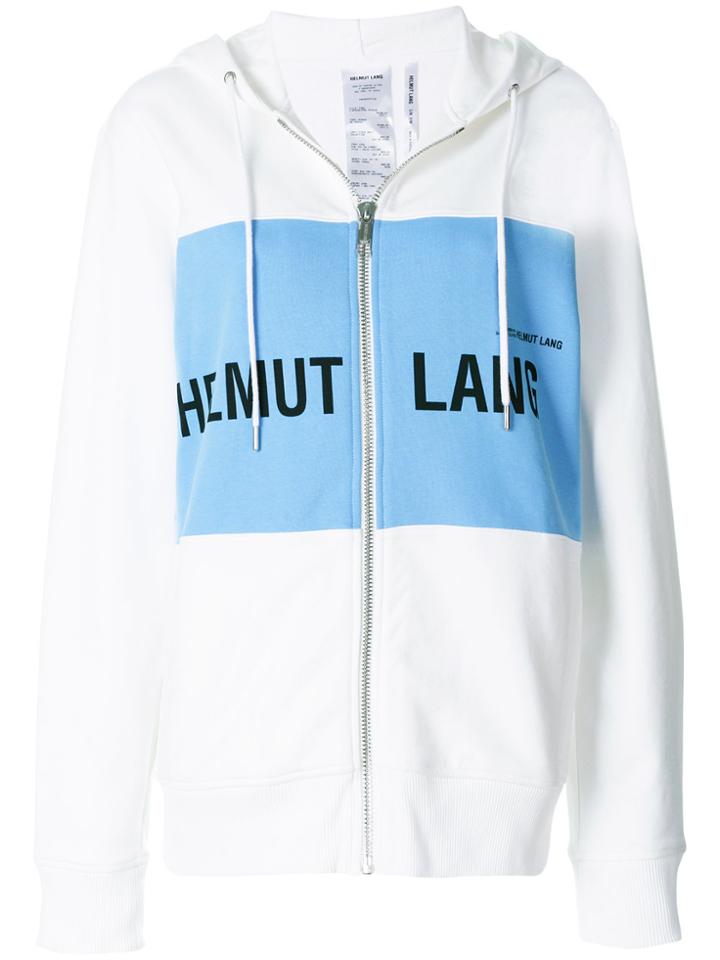 Helmut Lang Logo Zipped Jacket - White