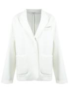 Gloria Coelho Oversized Blazer, Women's, Size: P, White, Elastodiene/polyester/acetate