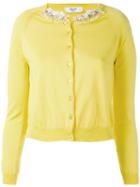 Blugirl - Embellished Cardigan - Women - Cotton - 42, Yellow/orange, Cotton