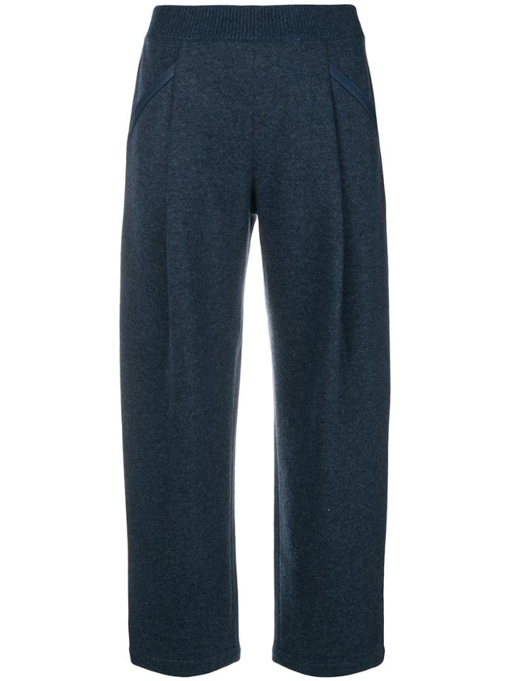 Loro Piana Tapered-leg Cropped Trousers - Blue