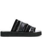 3.1 Phillip Lim Eva Multi Stripe Sandal - Black